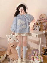 Cinnamoroll Blue V-neck Sweater