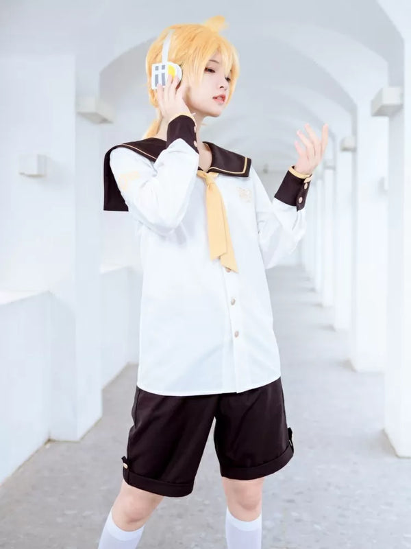 Kagamine Len Sailor Collar White Shirt with Free Tie