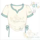 Hatsune Miku Collab Orchid Print T-shirt