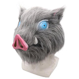 Demon Slayer: Kimetsu No Yaiba Hashibira Inosuke Cosplay Boar Pig Mask Hood Headwear Prop