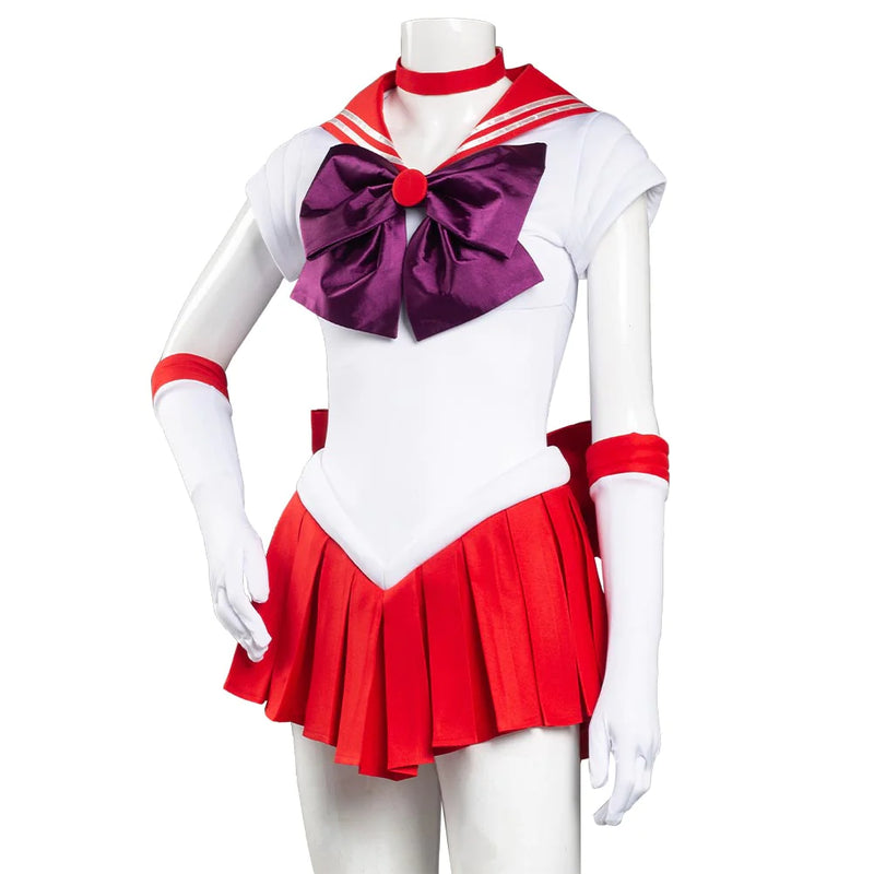 Sailor Moon Sailor Mars Halloween Carnival Suit Hino Rei Cosplay Costume Uniform Dress Outfit