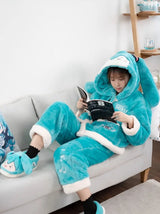 Hatsune Miku Winter Pajama Super Long Ponytails Hood Sleepwear