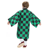 Demon Slayer Kimetsu No Yaiba Kamado Tanjiro Kids Children Uniform Outfits Cosplay Costume