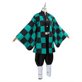 Demon Slayer: Kimetsu No Yaiba Kamado Tanjirou Outfit Cosplay Costume Halloween Carnival Suit