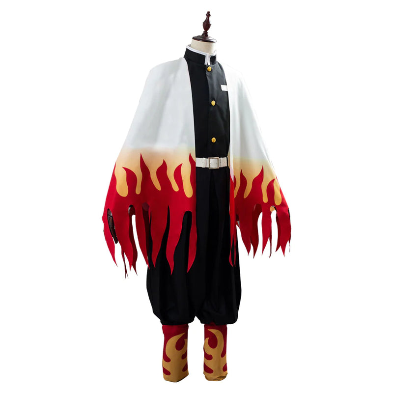 Demon Slayer: Kimetsu No Yaiba Rengoku Kyoujuro/Kyoujurou Outfit Cosplay Costume Halloween Carnival Suit