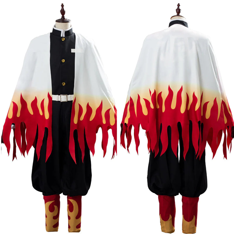 Demon Slayer: Kimetsu No Yaiba Rengoku Kyoujuro/Kyoujurou Outfit Cosplay Costume Halloween Carnival Suit