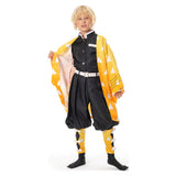 Demon Slayer Kimetsu No Yaiba Agatsuma Zenitsu Kids Children Uniform Outfits Cosplay Costume