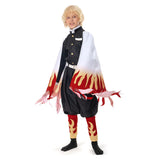 Demon Slayer Kimetsu No Yaiba Rengoku Kyoujurou Kids Children Uniform Outfits Cosplay Costume