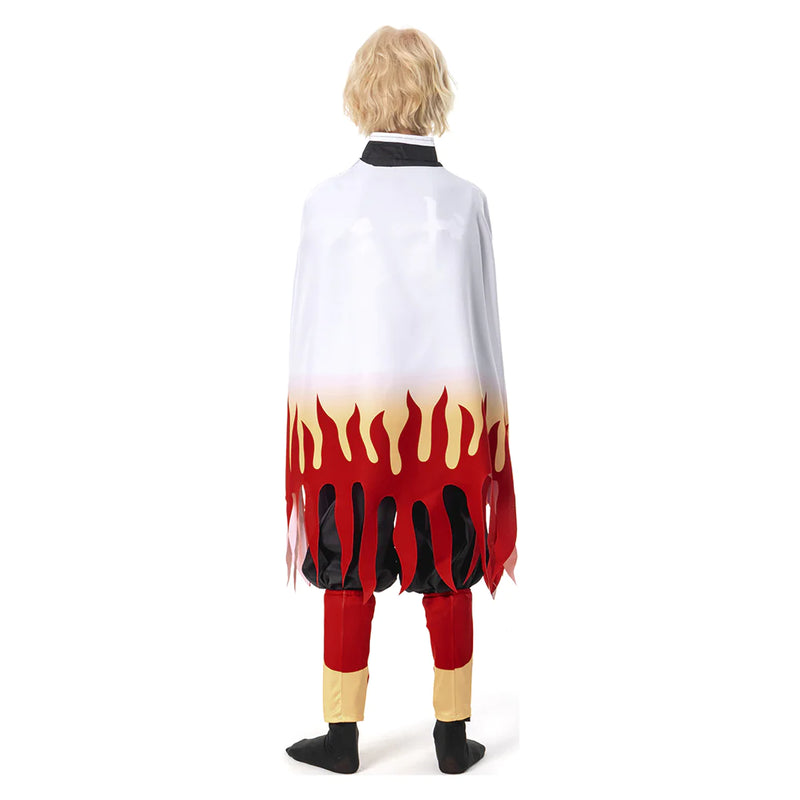 Demon Slayer Kimetsu No Yaiba Rengoku Kyoujurou Kids Children Uniform Outfits Cosplay Costume