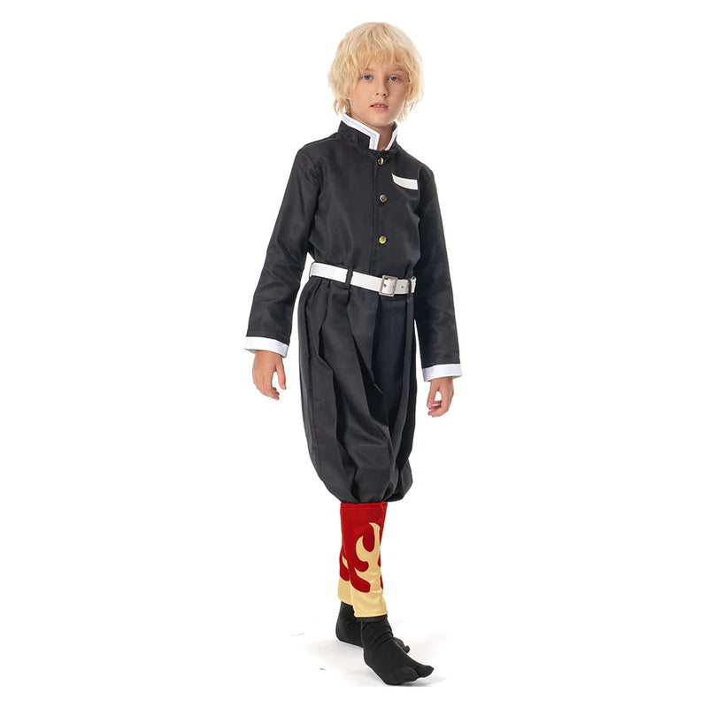 Demon Slayer Kimetsu No Yaiba Rengoku Kyoujurou Kids Children Uniform Outfits Cosplay Costume