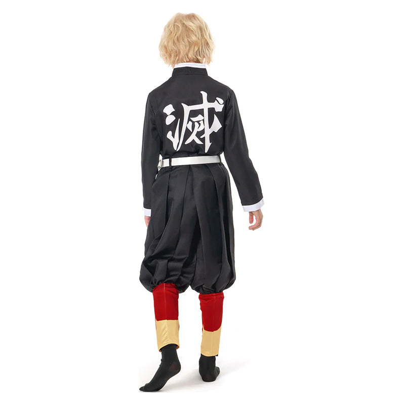 Demon Slayer Kimetsu No Yaiba Rengoku Kyoujurou Kids Children Uniform Outfits Cosplay Costume