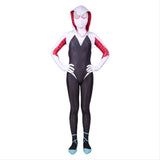 Spider-Man: Into The Spider-Verse Gwen Kids Girls Outfit Cosplay Costume Halloween Carnival Suit