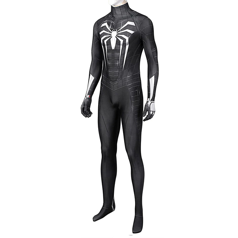 Spider-Man Miles Morales Cosplay Costume Black Jumpsuit Outfits Halloween Carnival Suit