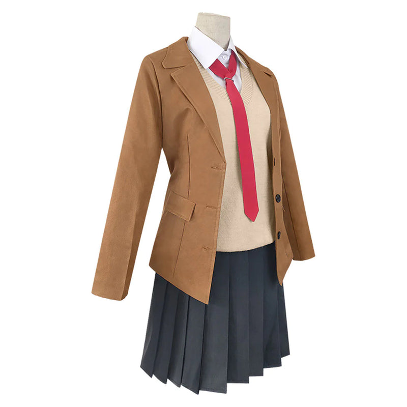 Seishun Buta Yarou Rascal Does Not Dream of Bunny Girl Senpai Sakurajima Mai Cosplay Costume School Uniform Skirt Outfit