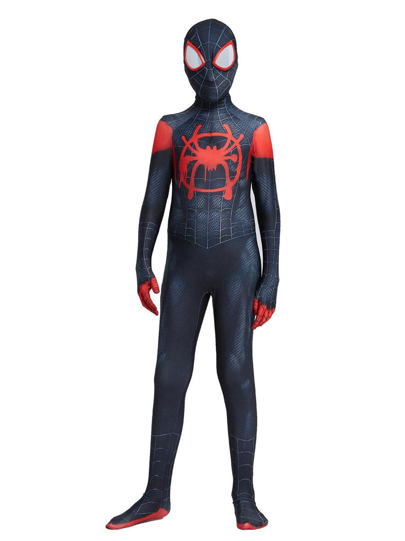 Marvel Comics Cosplay Spider-Man Into the Spider-Verse Miles Morales Children Kid's Cosplay Costumes