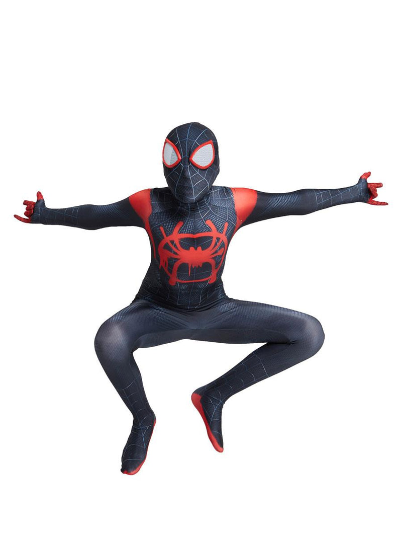 Marvel Comics Cosplay Spider-Man Into the Spider-Verse Miles Morales Children Kid's Cosplay Costumes