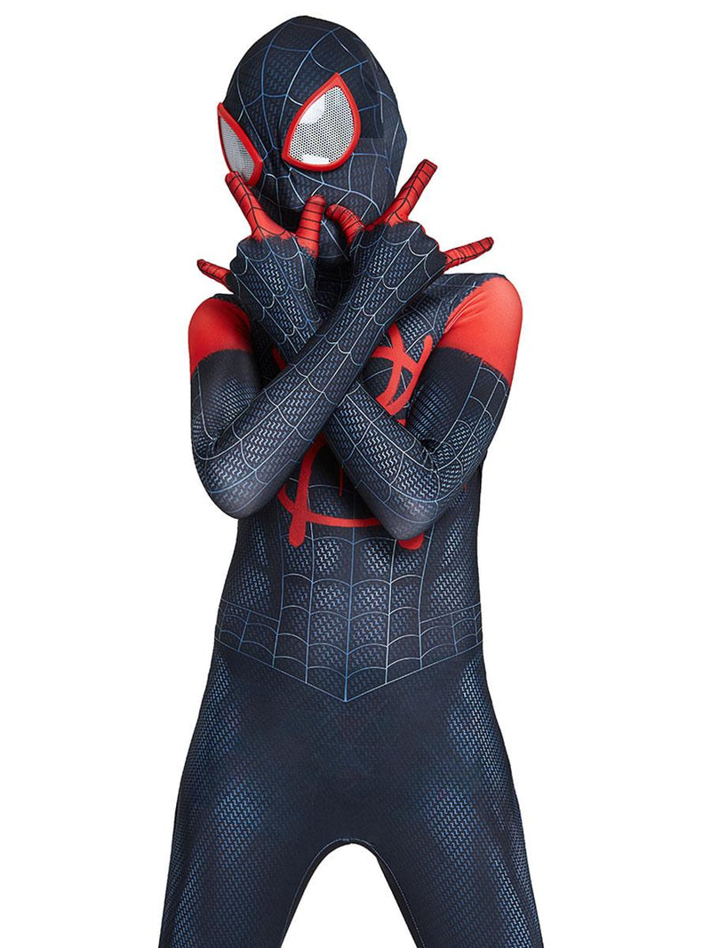 Marvel Comics Cosplay Spider-Man Into the Spider-Verse Miles Morales Children Kid's Cosplay Costumes