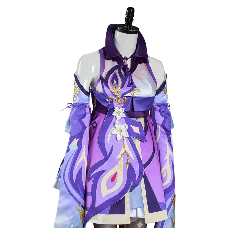 Keqing Game Genshin Impact Cosplay Costume Dress Outfits