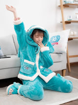 Hatsune Miku Winter Pajama Super Long Ponytails Hood Sleepwear