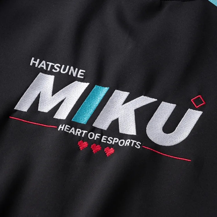 Hatsune Miku "Heart of Esports" Unisex Cyberpunk Black Jacket