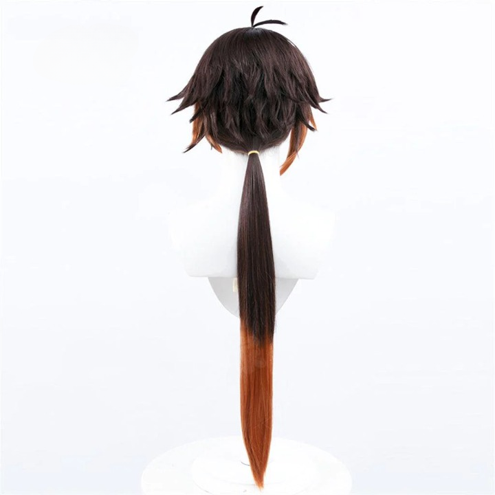 Genshin Impact Zhongli Cosplay Wig Heat Resistant Synthetic Hair Carnival Halloween Party Props