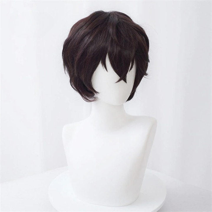 Bungo Stray Dogs Cosplay Osamu Dazai Cosplay Wig Heat Resistant Synthetic Hair Carnival Halloween Party Props