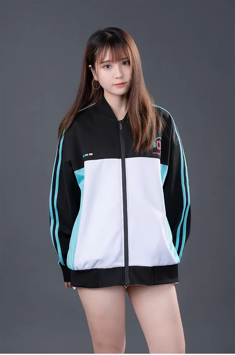 Hatsune Miku "Heart of Esports" Unisex Cyberpunk Black Jacket