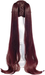 Genshin Impact Carnival Halloween Party Props HuTao Cosplay Wig + Wig Hat Heat Resistant Synthetic Hair