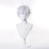 Jujutsu Kaisen Carnival Halloween Party Props Satoru Gojou with Sunglasses Cosplay Wig Heat Resistant Synthetic Hair