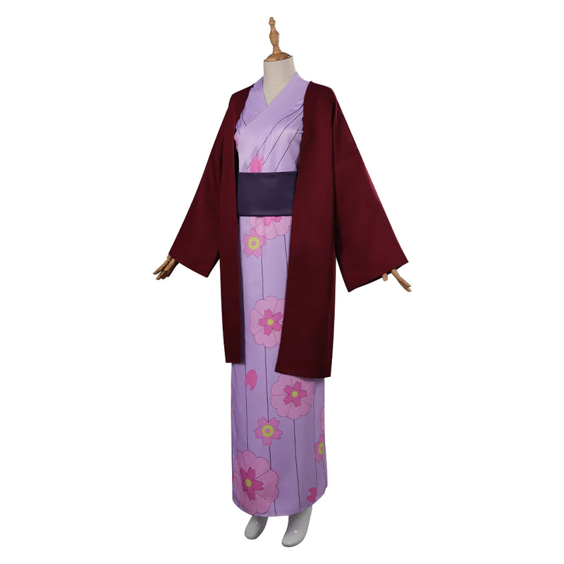 Demon Slayer Kanroji Mitsuri Cosplay Costume Kimono Outfits Halloween Carnival Suit