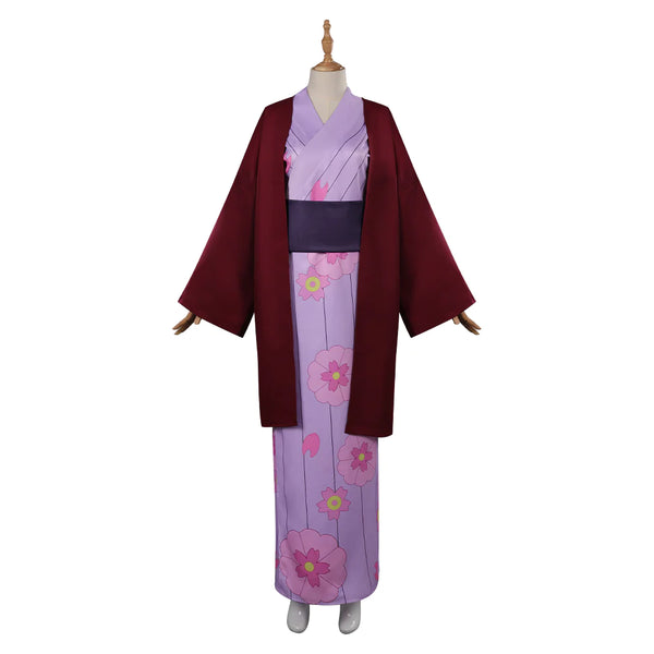 Demon Slayer Kanroji Mitsuri Cosplay Costume Kimono Outfits Halloween Carnival Suit