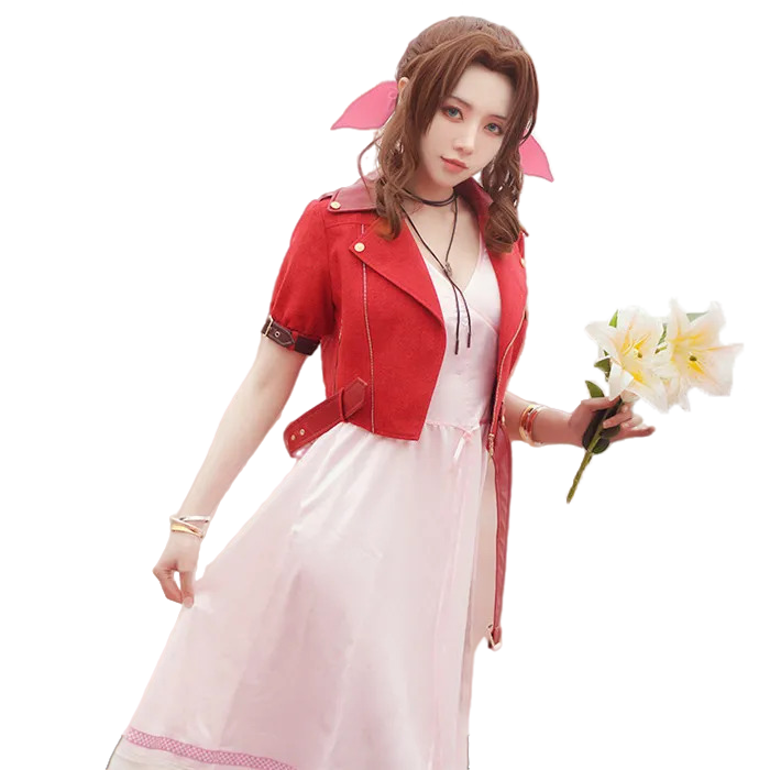 Final Fantasy VII Remake FF7 Aerith Gainsborough Cosplay Costume