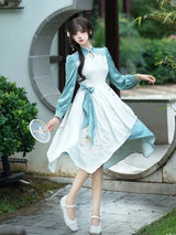 Hatsune Miku Collab Osmanthus Fragrans Embroidery Dress Ombre Handkerchief Hem