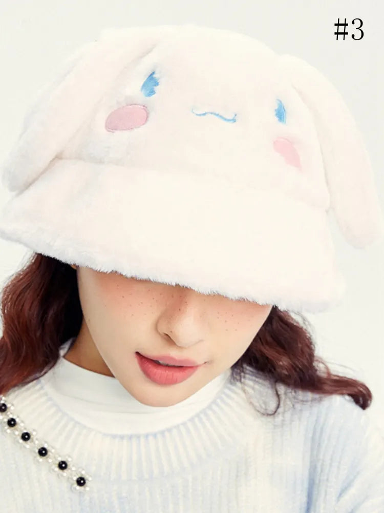 Sanrio Pochacco / Kuromi / Cinnamoroll Plush Bucket Hat