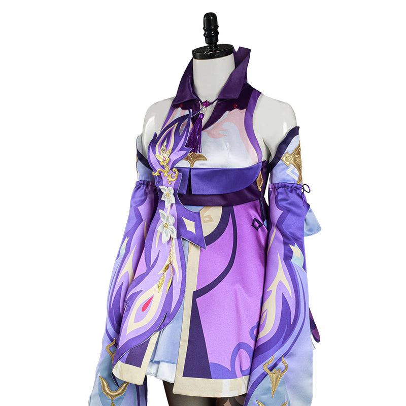 Keqing Game Genshin Impact Cosplay Costume Dress Outfits