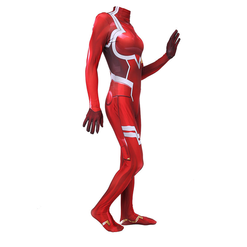 DARLING In The FRANXX Zero Two Code:002 Plugsuit Jumpsuit Cosplay Costume  Red