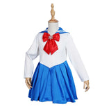 Sailor Moon Kids Girls Blue Dresses Outfits Cosplay Costume Halloween Carnival Suit