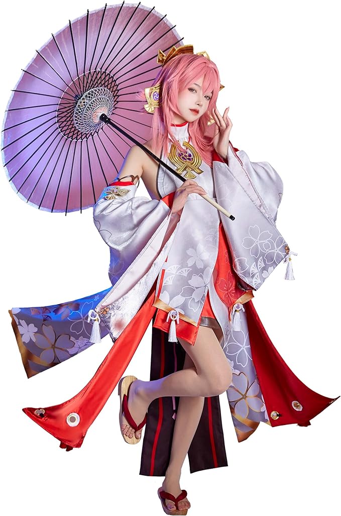 Yae Miko Game Genshin Impact Cosplay Costume Dress Outfits