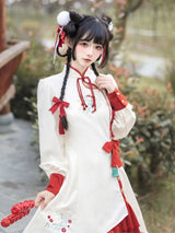 Hatsune Miku Collab White Cheongsam Style New Year Dress