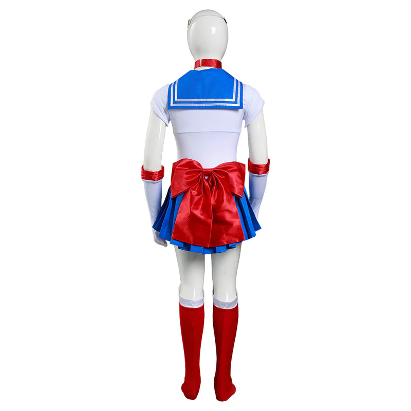 Anime Sailor Moon Halloween Carnival Suit Tsukino Usagi Cosplay Costume Kids Grils Dress Outfits