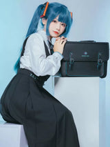 Hatsune Miku Collab Pleated Skirt Black Overalls