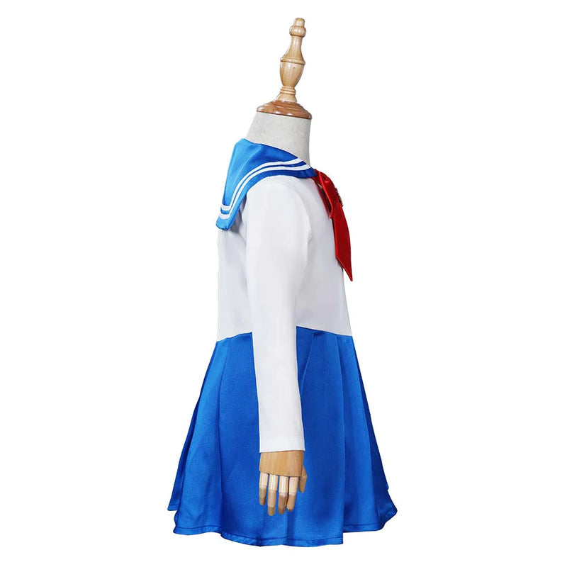 Sailor Moon Kids Girls Blue Dresses Outfits Cosplay Costume Halloween Carnival Suit