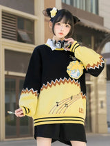 Hatsune Miku Collab Kagamine Len Colorblock Design Sweater