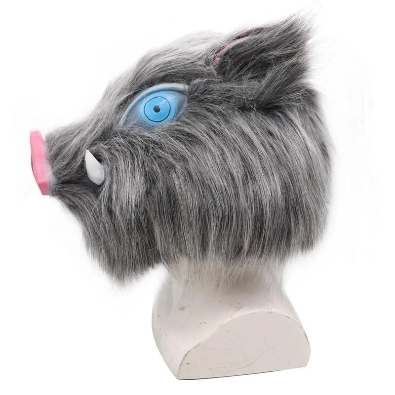 Demon Slayer: Kimetsu No Yaiba Hashibira Inosuke Cosplay Boar Pig Mask Hood Headwear Prop