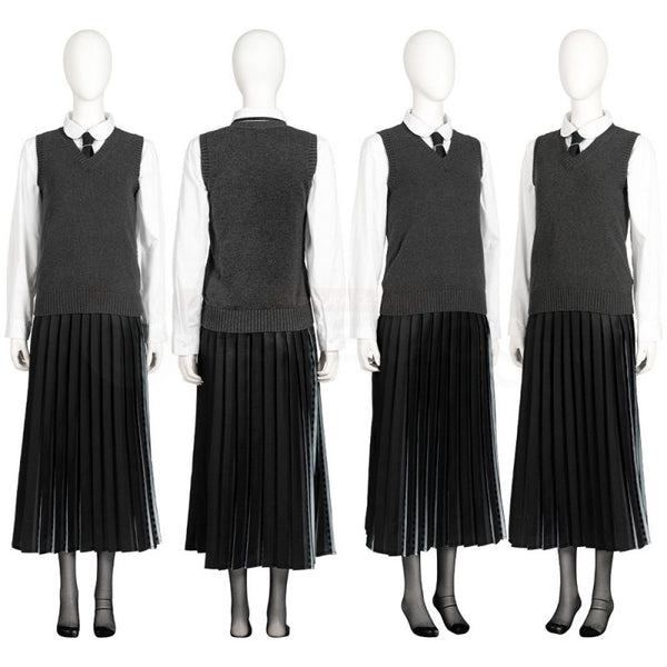 Wednesday The Addams Family (2022 TV Series) Wednesday Addams School Uniform Cosplay Costume