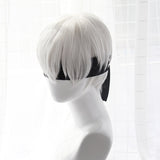 NieR:Automata 9S White Wig Heat Resistant Cosplay Costume Wig