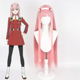 Darling in The Franxx Zero Two 02 Cosplay Wig Long Pink Heat Resistant Synthetic Hair