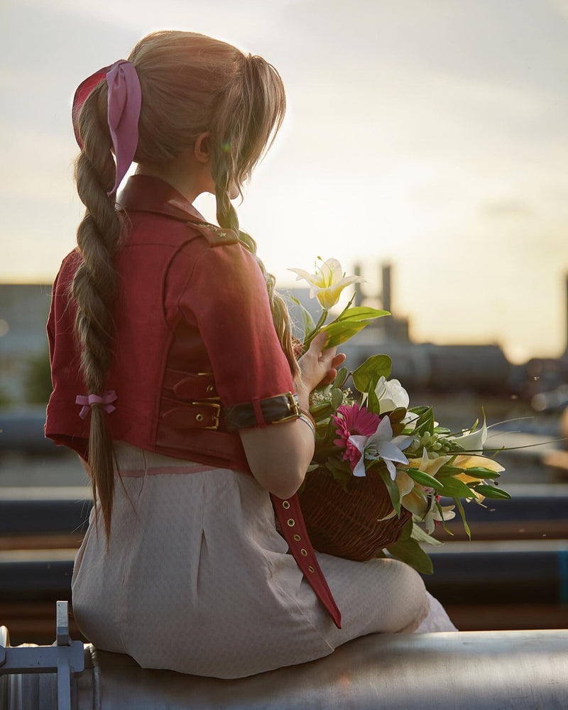 Final Fantasy VII Remake FF7 Aerith Gainsborough Cosplay Costume