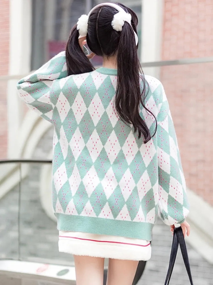 Hatsune Miku Harlequin Pattern Sweater