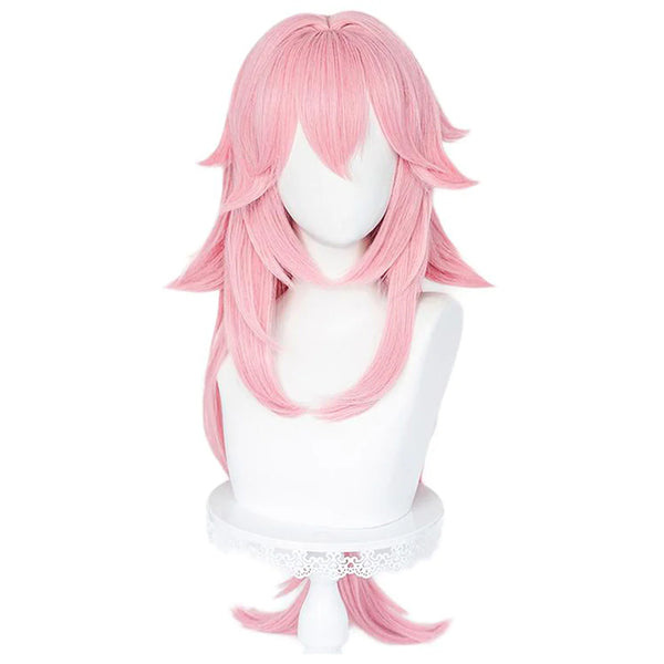 Genshin Impact Yae Miko Cosplay Wig Heat Resistant Synthetic Hair Carnival Halloween Party Props